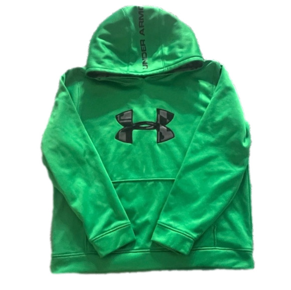 UNDER Armour Youth Boy’s XL Green Drifit Activewear Hoodie, Preloved - Picture 1 of 2